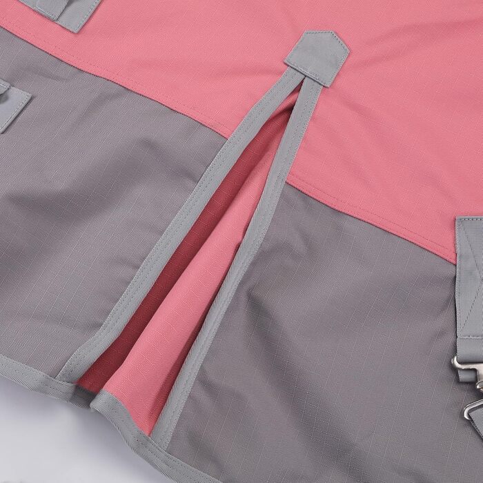 Водонепроникна прогулянкова попона для лошадей 1200D, дихаюча дощовик-накидка без наповнення (0г), чорно-червона, 165 см