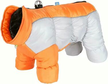 Тепла зимова куртка для собак, червона XXXL: ізольована, з високим коміром та світловідбиваючими елементами