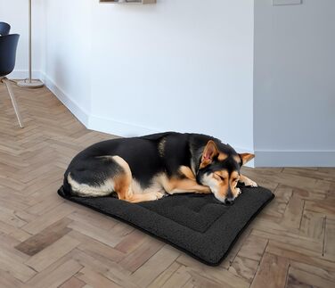 Килимок для домашніх тварин Spetebo з плюшу, 90 x 60 см, антрацитовий колір - нековзний, для собак та котів