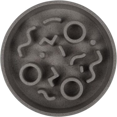 District 70 Повільний годівник для котів з бамбуку, сірий, діаметр 13,5 см