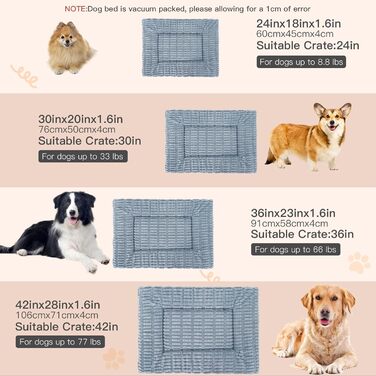 Килимок для собак IEUUMLER, м'який, з memory foam, 100x80 см (Full Grey, XL)