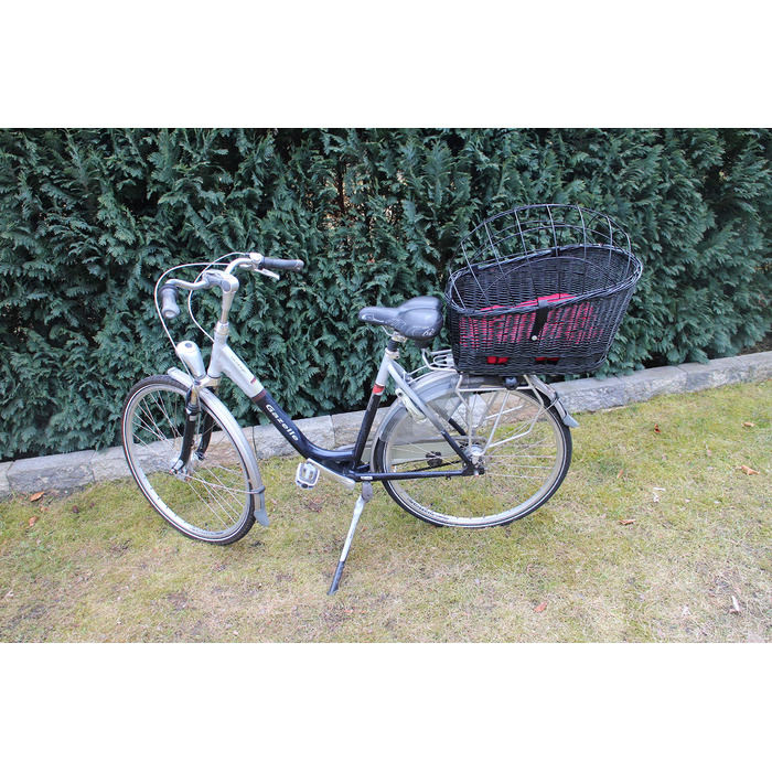 Корзина для велосипеда Marcus Weidenhandel для собак та інших тварин, чорна, XXL, з металевою сіткою