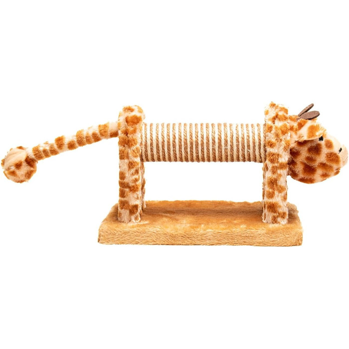 Дряпак для котів з сизалю та плюшу у формі панди, 56 x 18 x 18 см (Оранжевий)