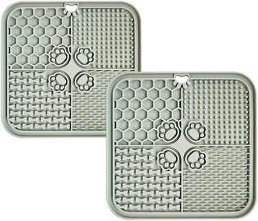 Килимок для повільного годування собак та котів, силіконовий, сірий - Slow Feeder для тварин