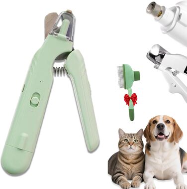 Крижля для догляду за кігтями 2-в-1 з підсвічуванням Le, безпечний догляд за кігтями котів та собак