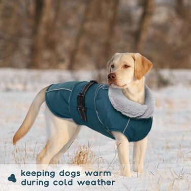 Водонепроникний зимовий теплий жилет для собак, розмір XL, темно-зелений, підходить для Лабрадорів