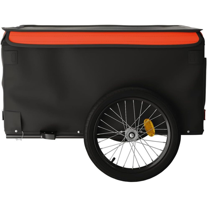Дитячий/Універсальний причіп для велосипеда, залізний, чорно-помаранчевий, вантажопідйомність 45 кг, також для собак
