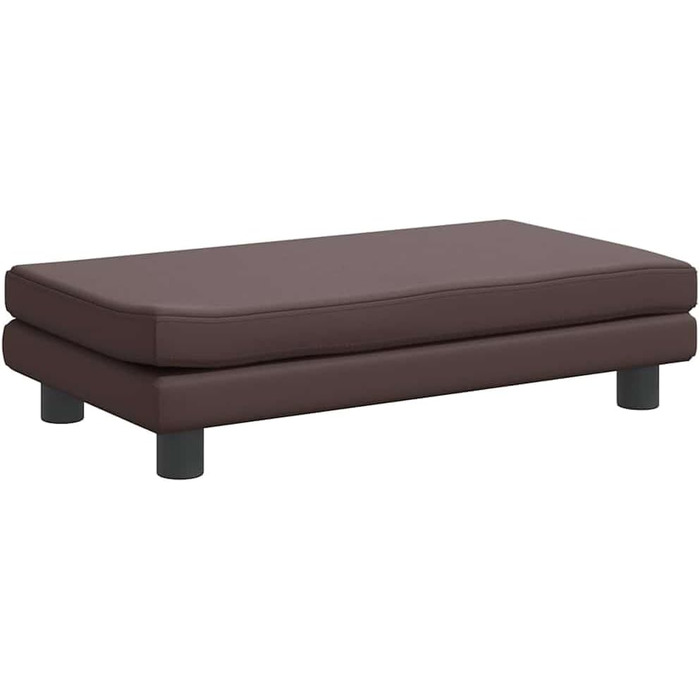 Ляжка для собак, м'який лежак з розширеним спальним місцем, диван-лежанка для маленьких собак та домашніх тварин, лежанка для котів, штучна шкіра (колір коричневий)