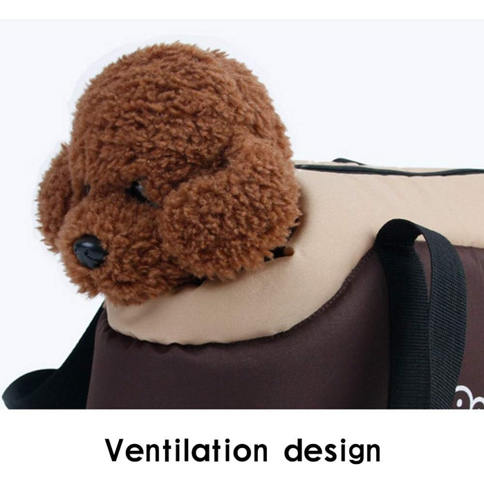 Сумка-переноска для собак, котів, дрібних тварин DLZFUDTY. Чорний колір, розмір L. Ідеально для прогулянок та подорожей.