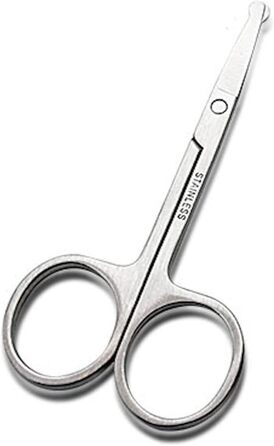 Фельшерська ножиці для собак та котів EWANTO: безпечна закруглена насадка, срібний колір, нержавіюча сталь