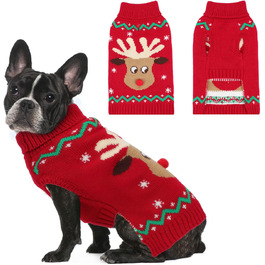 Костюм для собаки на Новий Рік: олень, сніговик, теплий комір. Підійде для собак середнього розміру (S, M)