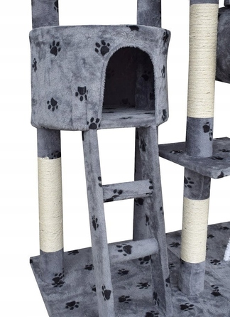 Комплекс для кігтів Bituxx: низька, стельова та висока дряпалки, лежак, килимки для дряпання, стовпчик та вежа (висотою понад 220 см), модель 