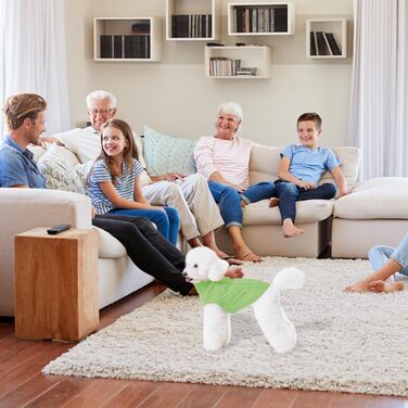 Теплий в'язаний светр Bingpet для собак середніх та великих порід, зимовий одяг для собак та котів, класичний ролkragen з косичками, світло-зелений, розмір Medium