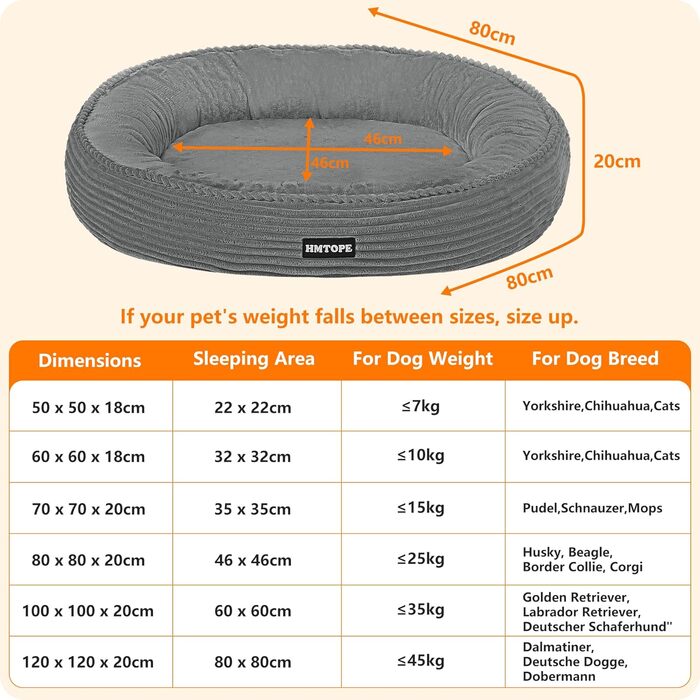 Кругле ліжко для собак середніх порід, котів. М'яке, зручне, знімний чохол, Ø 70 см, 80x80x20 см, сірий колір