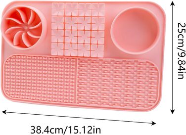Килимок для собак - килимок-нюхалка для собак | Силіконовий килимок для годування собак з присоскою | Slow Feeder миска для собак (рожевий)