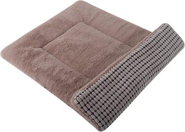 М'яке та тепле ліжко для собак: килимок-матрац для домашніх тварин, зручний, двосторонній, легко миється, розмір 75x50 см, колір хакі