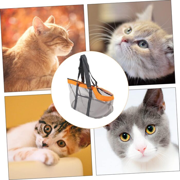 Сумка-переноска для тварин Toddmomy Mesh: дихаюча, для собак та котів, легка, складається, велика для цуценят та маленьких тварин