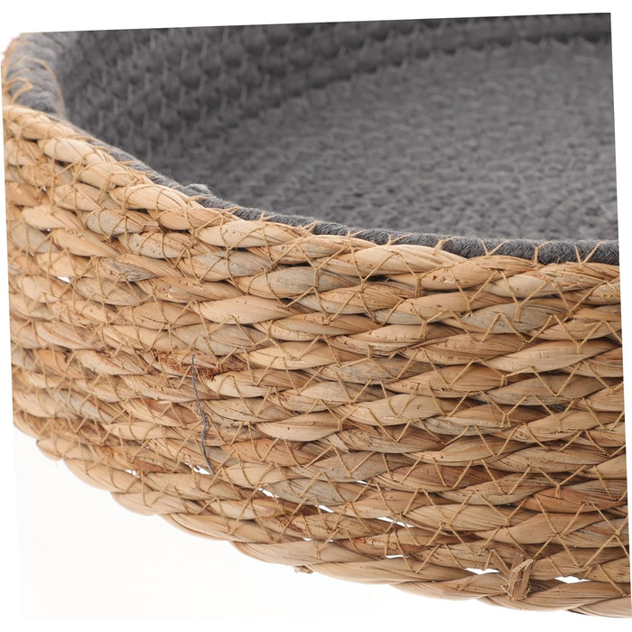 Кругле плете́не ліжко для котів та собак. Натуральне плетіння, будиночок для тварин, прохолодне та дихаюче ліжко, легко мити та підтримує тепло.