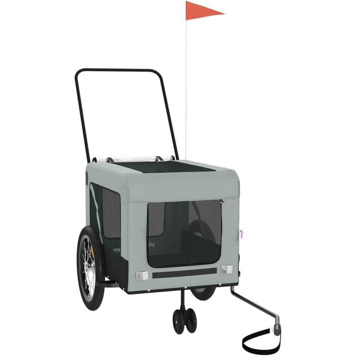 Фаркоп-причіп для велосипеда Gecheer, чорний, для собак, 123x63x66 см, сірий