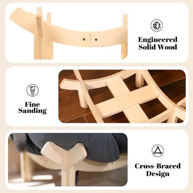 Кішка лежанка CheerPals, велика, 55x55 см, м'яка, сіра, для сну, стильна