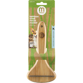 Щітка для грумінгу собак та котів Mikki Bambus Kinge - видаляє лупу та підшерстя, з антикорозійних сталевих зубів, велика (мала)