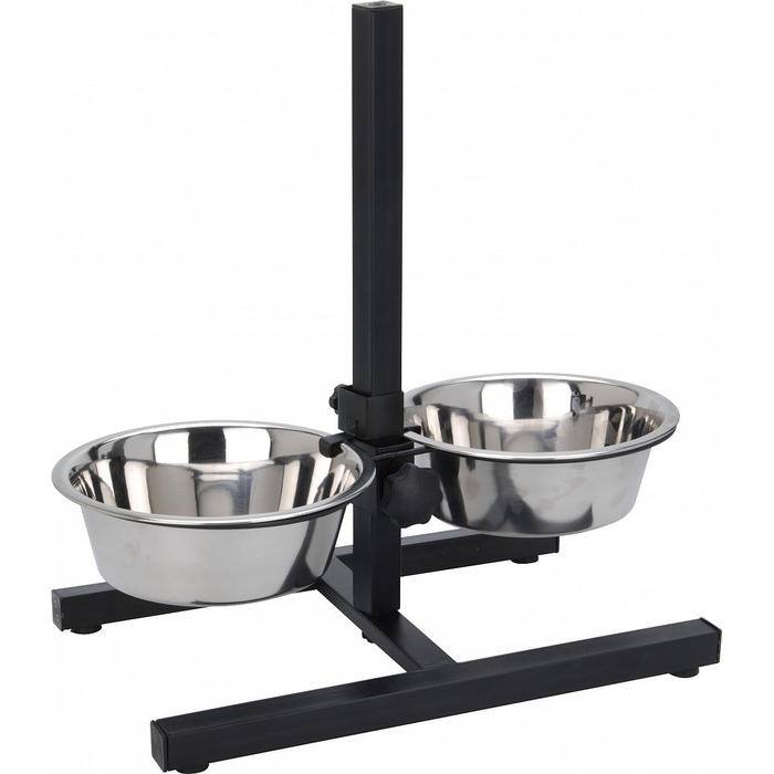 Набір мисок для собак 2 шт. по 1800 мл з нержавіючої сталі, підставка, A040