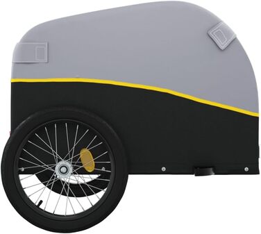 Причіп для велосипеда, вантажний та для собак, 45 кг, чорно-жовтий, легко збирається