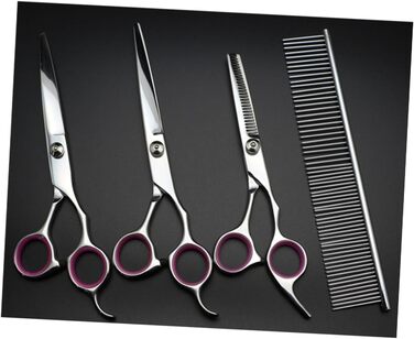 Набір для стрижки тварин Angoily: 4 частини (ножиці для собак та котів, гребінець, тканина)