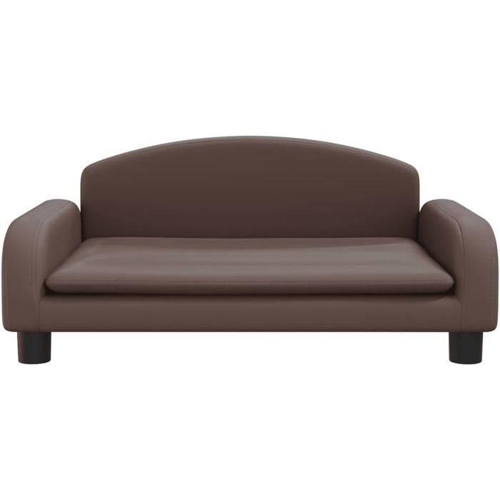 Ліжко для собак та котів з екошкіри, 70x45x30 см, коричневе - зручне, водонепроникне та довговічне