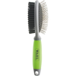 Двостороння щітка Wahl для собак і котів 2 в 1, професійний догляд, видаляє ковтуни, зелена