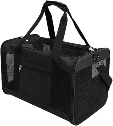 Сумка-переноска для собак Haustier, рожева, з тканини Oxford, складна, для подорожей