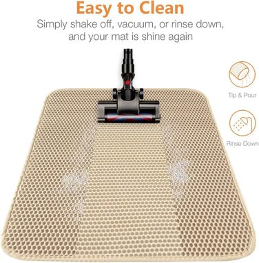 Килимок для котячого туалету Ycozy Katzenklo Matte 76x61 см, Oxford-тканина, водовідштовхувальний, контролює розсипання наповнювача