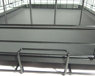 Клітка для собак 42' - складана переноска для собак, металева переноска з 2 дверцятами, переноска для автомобіля, переноска для тварин, переноска для собак з піддоном