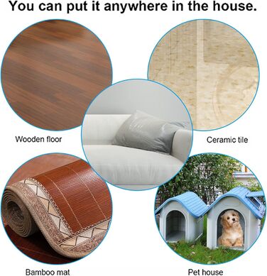 Кругле ліжко для котів та собак Nisrada, 60 см, Khaki, з неслизьким дном