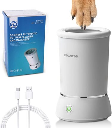 Автоматичний мийка лап для собак DOGNESS, електрична, USB, 360° біла