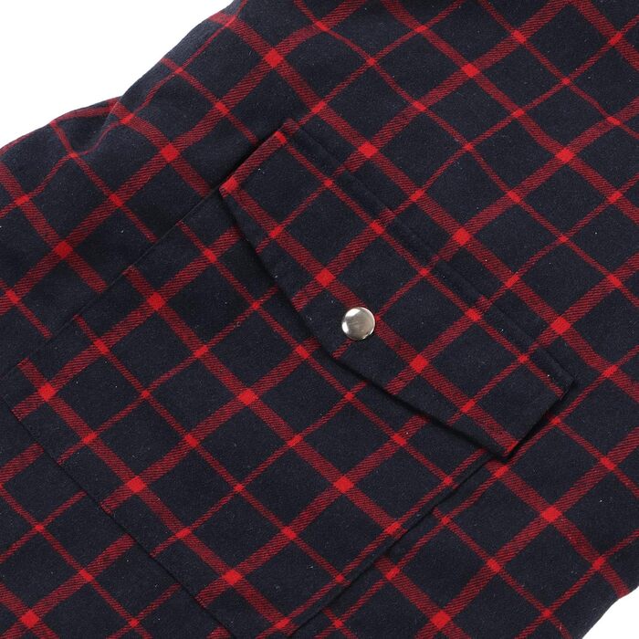 Зимовий теплий одяг для собак, вітрозахисний, в клітинку, для малих, середніх та великих собак, тепла флісова куртка для активностей на вулиці в холодну погоду (розмір L)