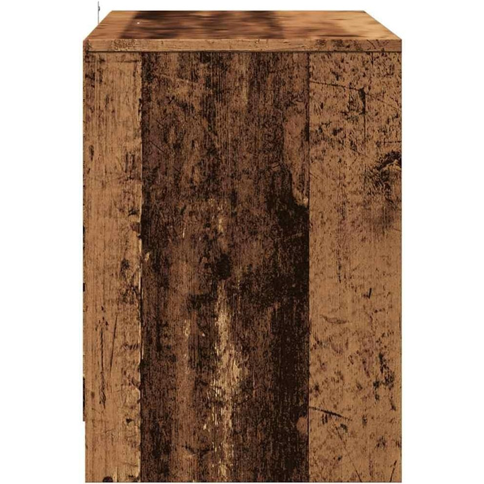 vidaXL телевізійна тумба з дверцятами та полицями, біла, 102x37,5x52,5 см, ДСП (старе дерево), меблі для телевізора, низька тумба, шафа для ТВ, HiFi, для вітальні