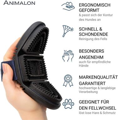 Щітка для собак Kurzhaar Animalon: допомога при линянні, для короткошерстих собак, блакитна