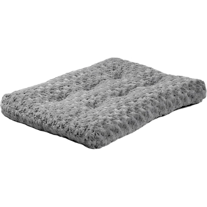 М'яке ліжко для домашніх тварин Midwest Homes for Pets QuietTime Deluxe Gray Ombre Swirl, розмір S, машинне прання, неслизьке дно, м'яка підстилка для кліток 61 см. Розміри: 59 x 45 x 7 см