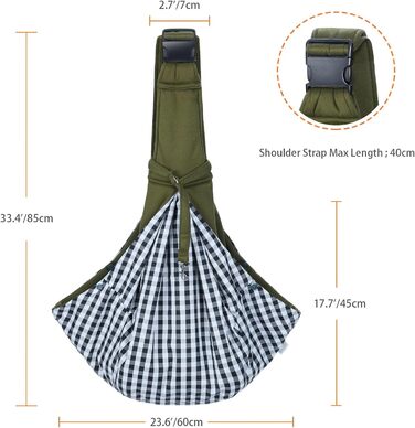 Сумка-переноска для собак Coolzon, для маленьких собак і котів, до 7 кг, зелена