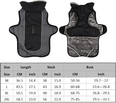 Водонепроникний зимовий одяг для собак - тепла куртка з флісовою підкладкою | Зимовий одяг для собак, водонепроникний та вітронепроникний, з регульованими ремінцями, теплий, з флісовою підкладкою, для маленьких, середніх собак