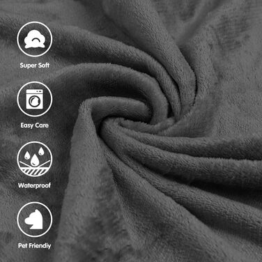 Водонепроникна ковдра DUJUIKE для захисту ліжка, дивана та меблів від тварин (76x102 см, сіра)