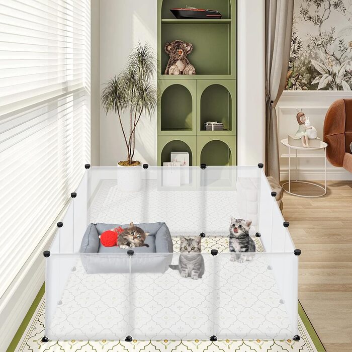 Клітка-вольєр для кроликів та морських свинок ORHEYA, 145x75x48 см, з дверцятами, DIY, пластик