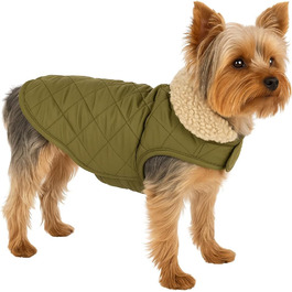 Зимовий теплий одяг для собак Flamingo Bonnie – зелений, розмір 40, преміум якість, водонепроникний, з плюшевою підкладкою