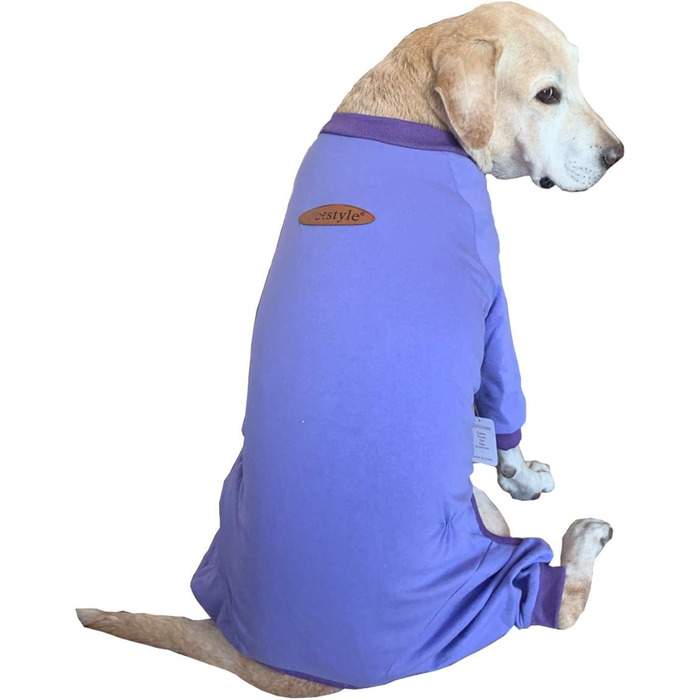 Піжама для собак великих порід: захист суглобів, анти-шерсть, фіолетовий колір
