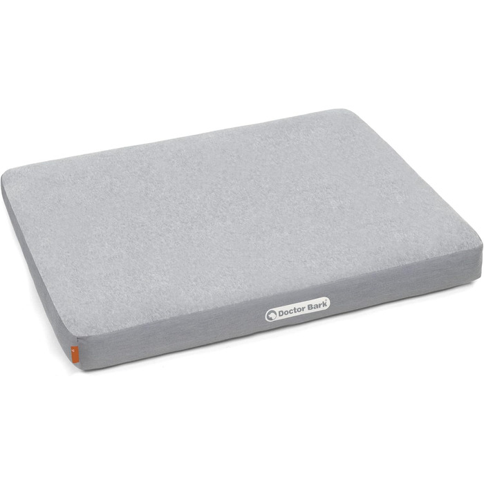 Ортопедичний лежак для собак Doctor Bark з флісовою поверхнею, 80x60 см, сірий (M)