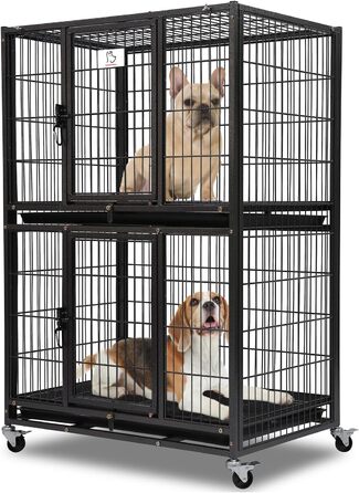 Клітка для домашніх тварин Homey Pet 79 см, міцний пластиковий піддон, чорна