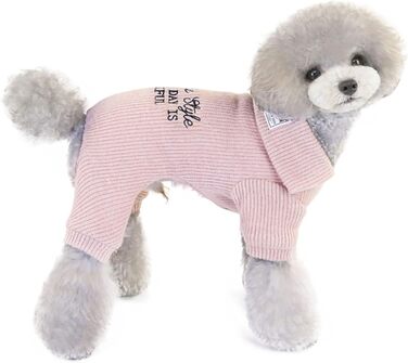 Теплий флісовий пуловер для собак - теплий зимовий одяг для маленьких собак та котів, рожевий