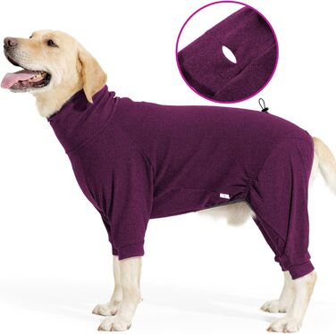 Теплий зимовий теплий флісовий одяг для собак Lianzimau, бордовий колір, розмір XXXL