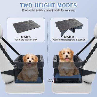 Автокрісло для собак PetsHome, чорне: знімний, миючий, з кишенею, для маленьких тварин